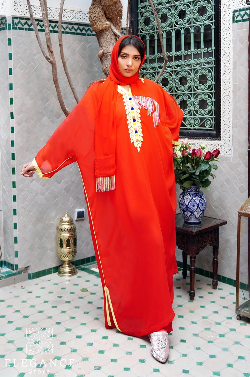 كندورة فصالة راقية ولوينات غزالة فراشة موسلين😍 Ref1