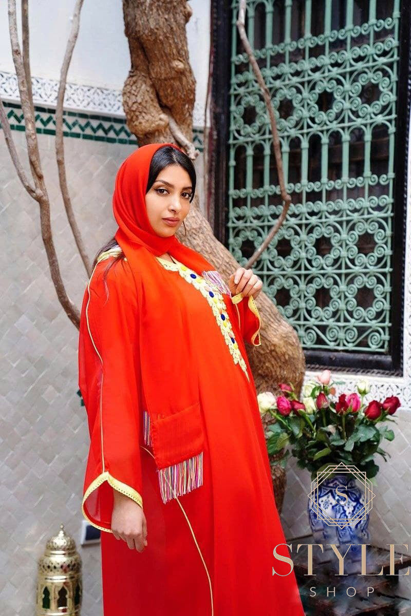 كندورة فصالة راقية ولوينات غزالة فراشة موسلين😍 Ref1