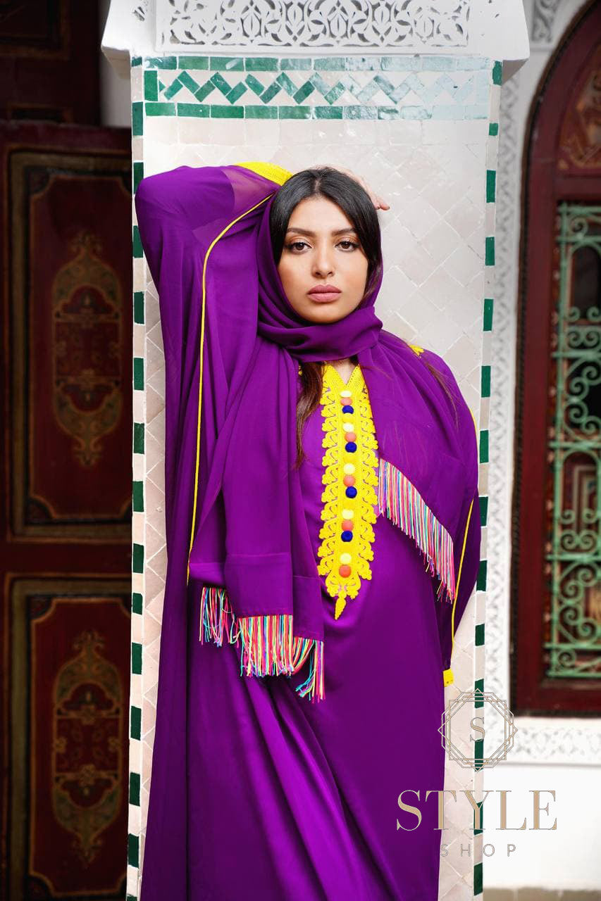 كندورة فصالة راقية ولوينات غزالة فراشة موسلين😍 Ref1