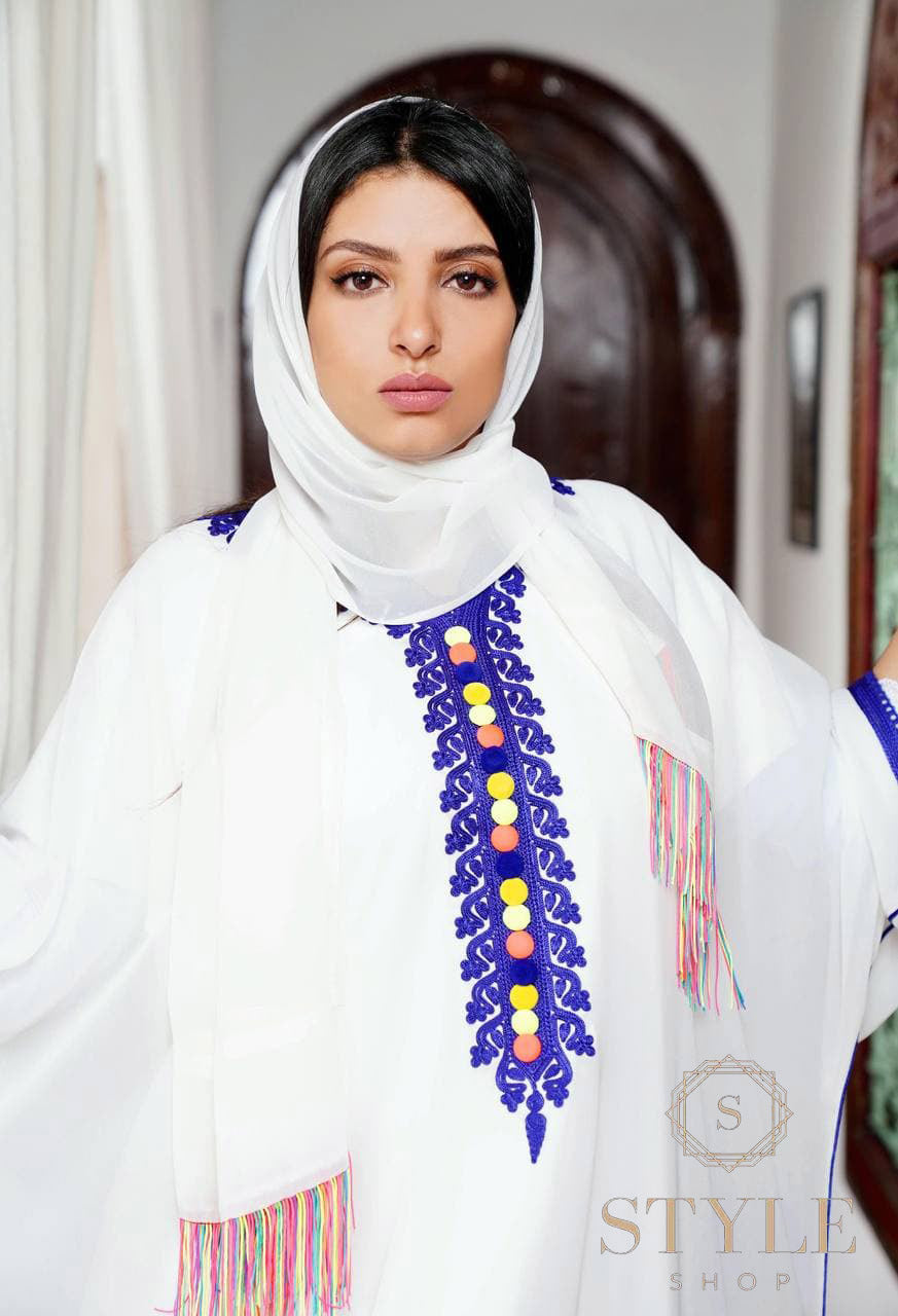 كندورة فصالة راقية ولوينات غزالة فراشة موسلين😍 Ref1