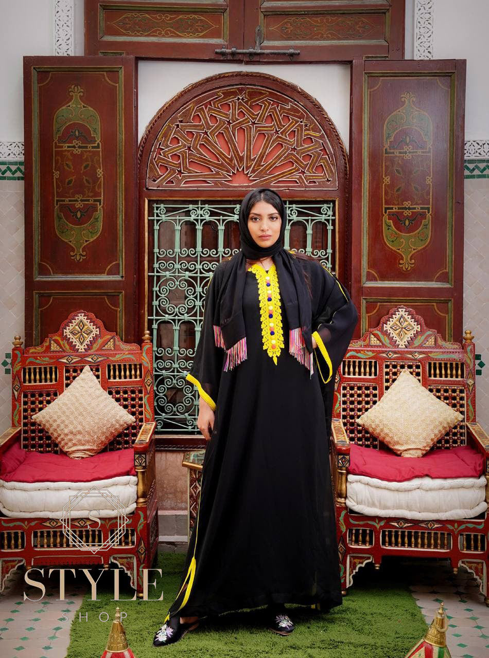 كندورة فصالة راقية ولوينات غزالة فراشة موسلين😍 Ref1
